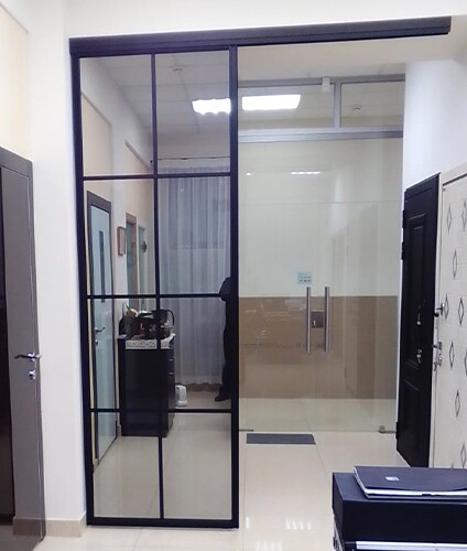 Межкомнатные алюминиевые перегородки раздвижные купить в Екатеринбурге